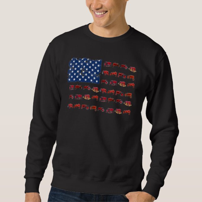 Moletom Trator American Flag Farmer (Frente)