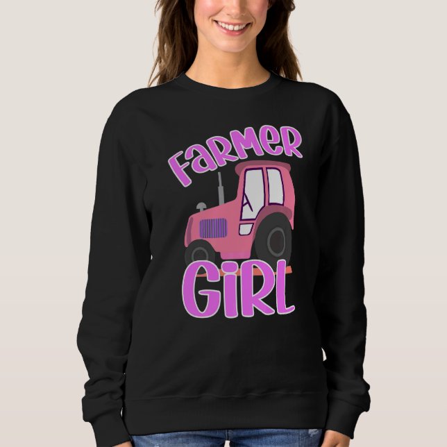 Moletom Trator Lady With Trator Farmer Girl Farmer (Frente)
