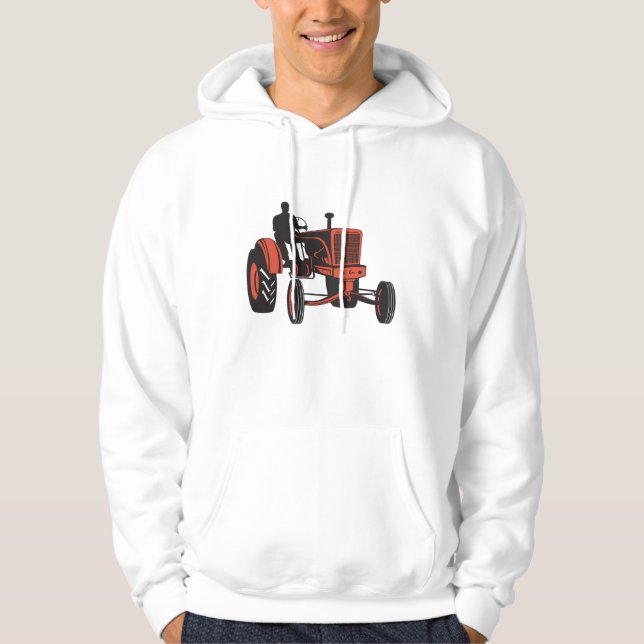 Moletom Trator Vermelho Vintage Retro Fazendeiro (Frente)
