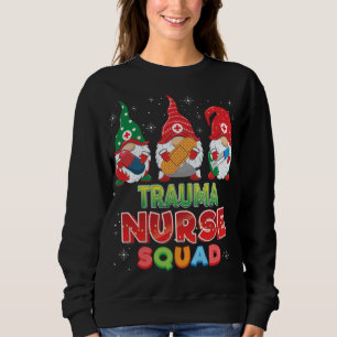 Moletom Trauma Enfermeira Esquadrão Gnomos de Natal Feio-S