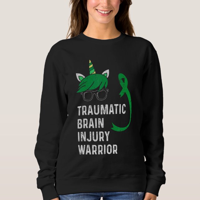 Moletom Traumatic Brain Injury Survivor Unicorn TBI Warrio (Frente)