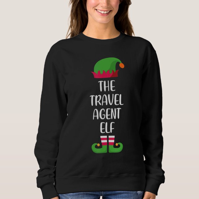 Moletom Travel agent Elf Family Matching Group Christmas P (Frente)