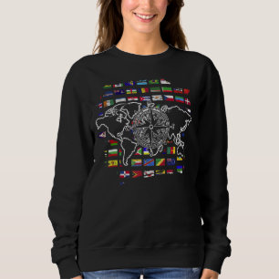 Moletom Traveler International Country Flagers Compass Mun