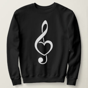 Moletom Treble Clef Heart Music Note