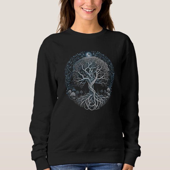 Moletom Tree of Life Yggdrasil Viking Midgard Thor Walhall (Frente)