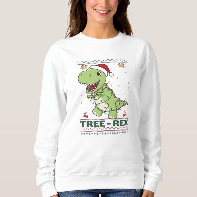 Moletom Tree-Rex Funny Dinosaur Pun T-Rex (Frente)