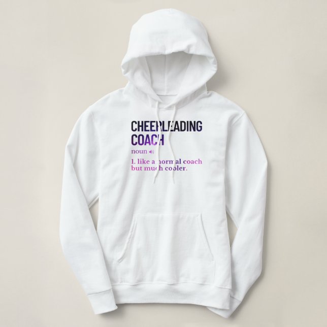 Moletom treinador de cheerleading ditado engraçado (Frente do Design)