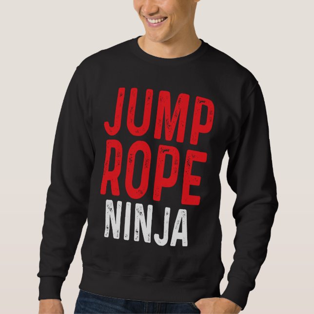 Moletom Treinamento de Corda de Pular Ninja Pulando Saltan (Frente)