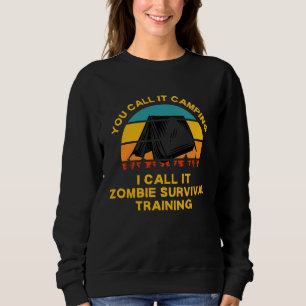 Moletom Treinamento de Sobrevivência de Zumbi de Acampamen