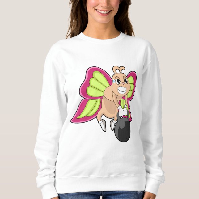 Moletom Treino de reforço da borboleta Dumbbell (Frente)