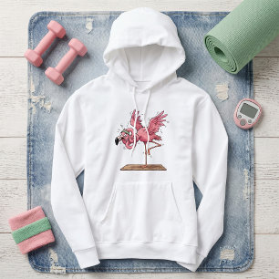 Moletom Treino de Yoga Engraçado de Flamingo Falha