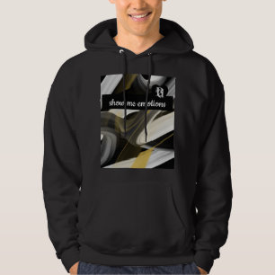 Moletom Trending Abstrato Art Black White Dourado Hoodie
