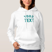 Trendy Add Text or Name Modelo Womens Teal White