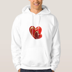 Moletom Trendy Love Red Hearts Personalized Namorado Gift
