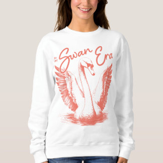 Moletom Trendy Swan Era Coral Impressão