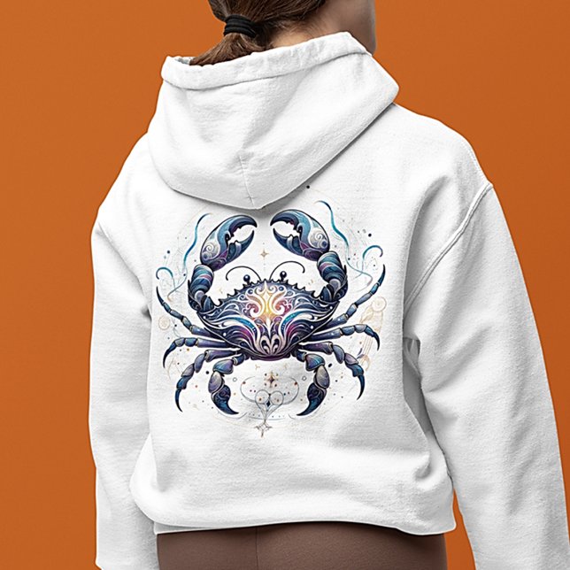Moletom Trendy Watercolor Cancer Zodiac Sweatshirt (Criador carregado)