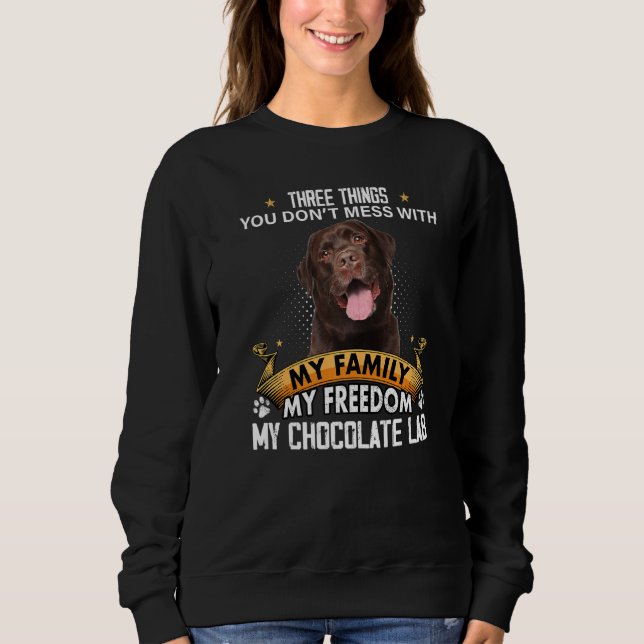 Moletom Três coisas que você não confunde com um cão de la (Frente)