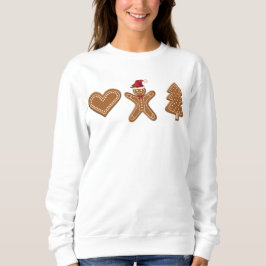 Moletom Três Formas de Biscoito de Natal de Gengibre