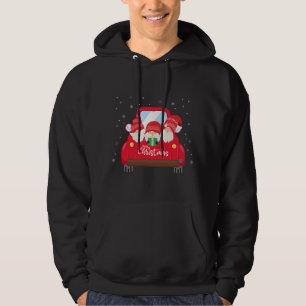 Moletom Três Gnomos em Caminhão Vermelho com Feliz Natal