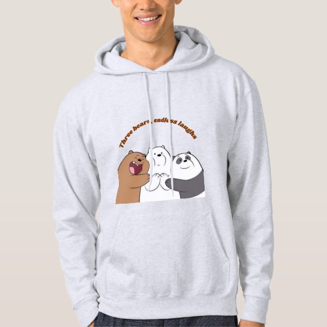 Moletom Três Ursos Diversão – Design de Roupas Fofo (Frente)