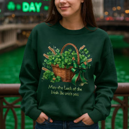 Moletom Trevo Irlandês Antigo em Cesta 