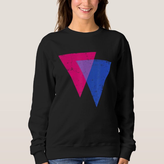 Moletom Triângulo Bissexual Lgbtq Pride Parada Grungy Bi (Frente)