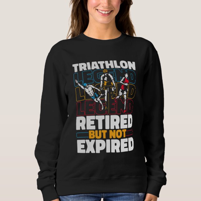 Moletom Triathlete Retired Running   Swimming Cycling Tria (Frente)