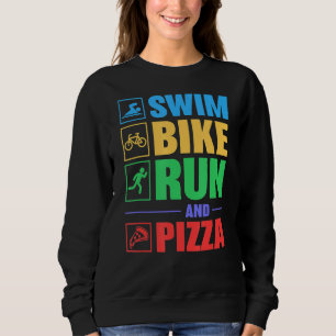 Moletom Triathlon Natação Bike Run And Pizza