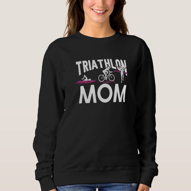 Moletom Triatleta Nadando Ciclografando Triatlo Mãe (Frente)