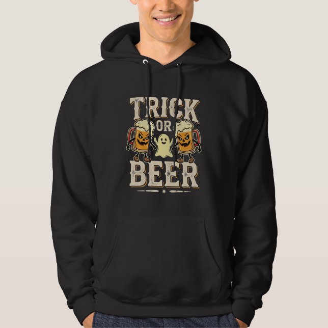 Moletom Trick or Beer Design de Cerveja de Halloween_1 (Frente)