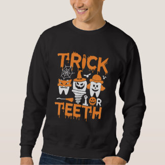 Moletom Trick Or Dentes Tratamento Odontológico de Hallowe