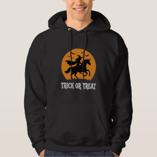 Moletom Trick or Treat Bruxa Unicórnio Design de Halloween