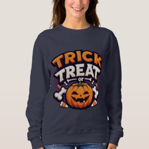 Moletom Trick or Treat Halloween Abóbora Jack-O'-Lantern
