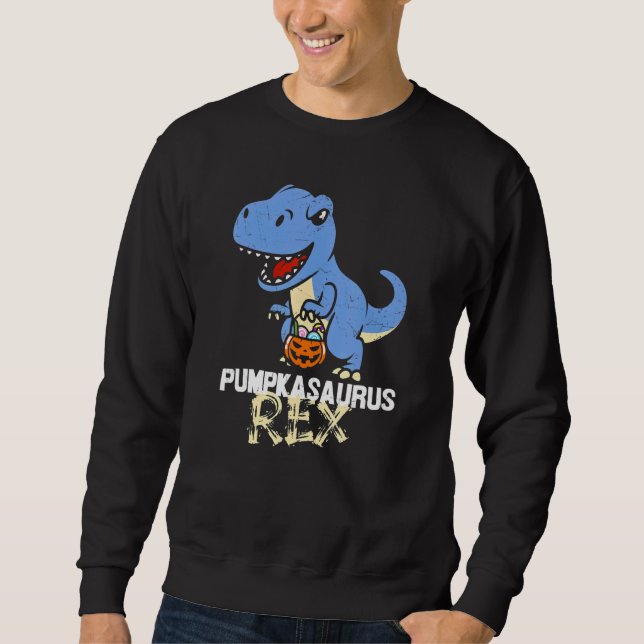 Moletom Trick Ou Tratando T Rex Dinossauro Cute Halloween (Frente)