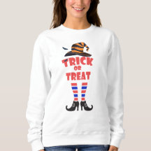 Trick ou Treat Halloween, Orange Text Witte Letter