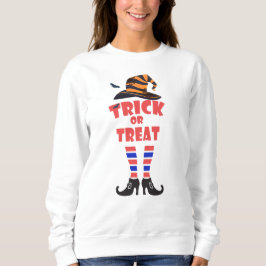 Moletom Trick ou Treat Halloween, Orange Text Witte Letter