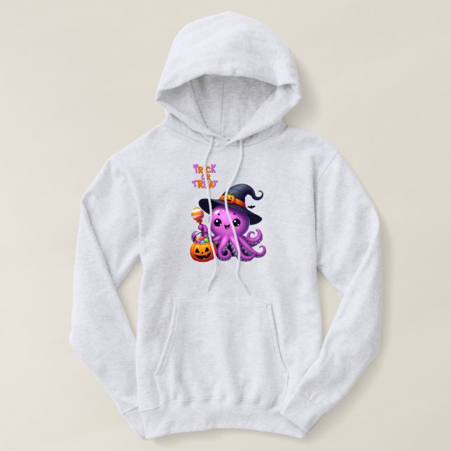 Moletom Trick ou Treine Octopus Halloween (Frente do Design)