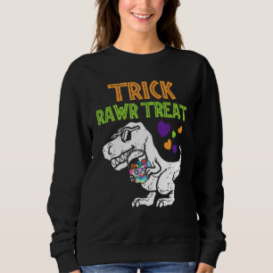 Moletom Trick Rawr Treat Dinossauro Trex Menino Crianças H