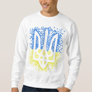 Moletom Tridente de emblem ucraniano trizub espalhando cor