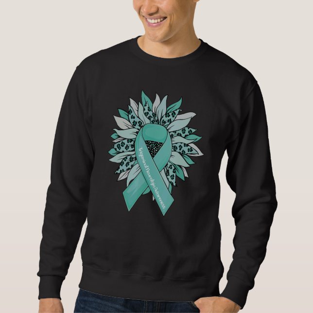 Moletom Trigeminal Neuralgia Awareness Shirts Teal Sunflow (Frente)