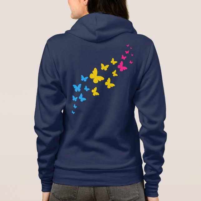 Moletom Trilha da Borboleta do Orgulho Pansexual (Verso)