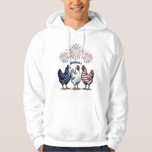 Moletom Trío de Frango Patriótico Vetor de Gravação Vintag