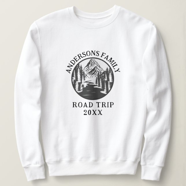 Moletom Trip Mountain Personalizado da Viagem de Reunião F (Frente do Design)