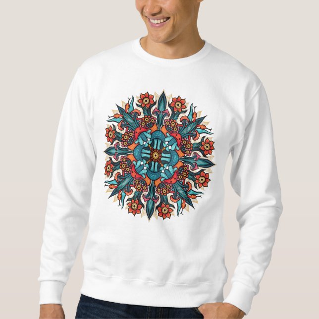 Moletom Trippy Psychedelic Groovy Mushroom Mandala Eyes (Frente)