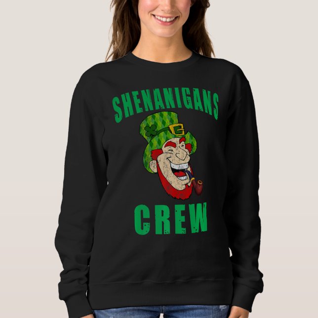 Moletom Tripulantes Shenanigans Saint Patricks Day Leprech (Frente)