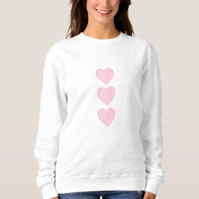 Moletom Trois cœurs en ligne : amour et simplicité (Frente)