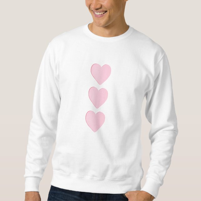 Moletom Trois cœurs en ligne : amour et simplicité (Frente)