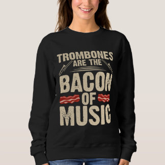 Moletom Trombones Bacon Da Música Músico Tocador Música Pl