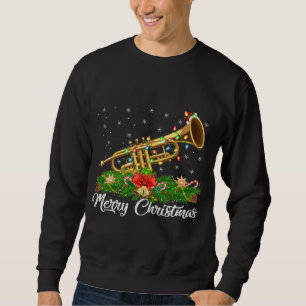 Moletom Trompete Music Lover Matando Santa Hat Trumpet Chr