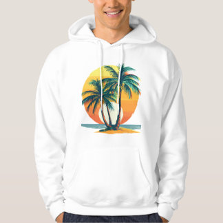 Moletom Tropical Palm Trees with Vibrant Sunset 